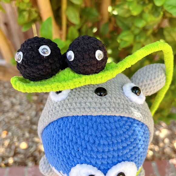 Doraemon Crochet Doll in Totoro Costume – Handmade Cute Anime Gift - Picture 7 of 9